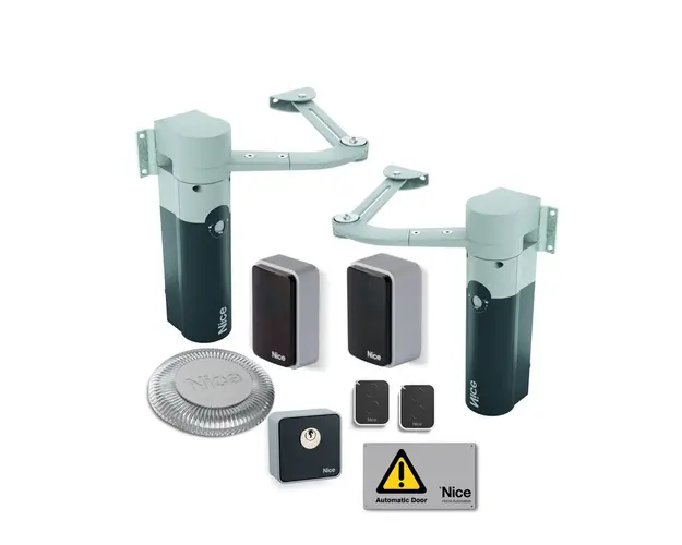 Kit automatizare poarta batanta Nice WALKY2024KCE, 100 Kg/canat, 1.8 m/canat, 24 V