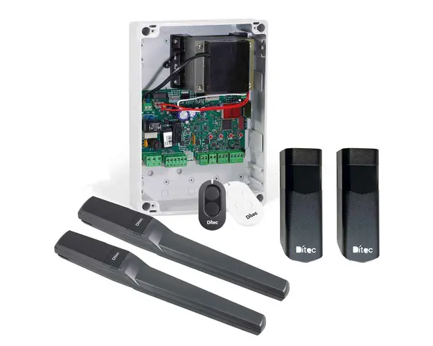 Kit automatizare poarta batanta Ditec DITPWR25HLS , 2000 N, 400 Kg, 120 W, 433.92 MHz, 2x 2.5 m