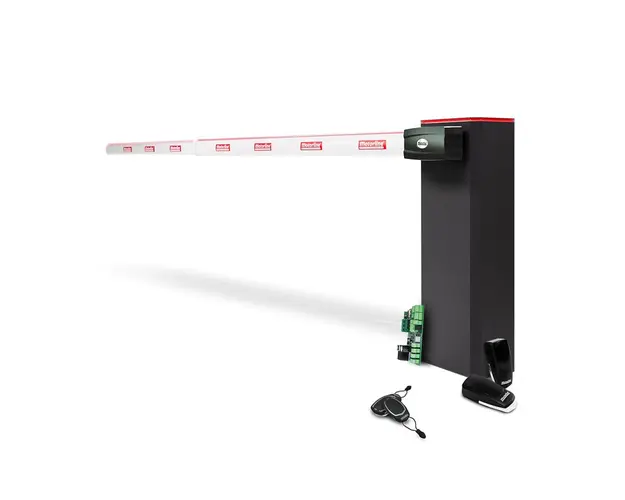 Kit bariera de acces auto cu brat telescopic fara LED Motorline KIT TURBO 4 + ZUM75HTSL-4, 4 m, 24V, utilizare intensiva