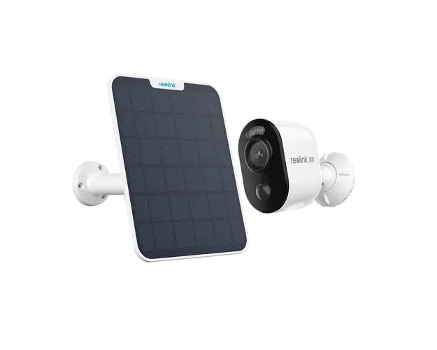 Kit camera supraveghere wireless WiFi Reolink Argus B350, 8 MP, IR 10 m, Dual band, PIR, slot card, microfon, sirena + panou solar