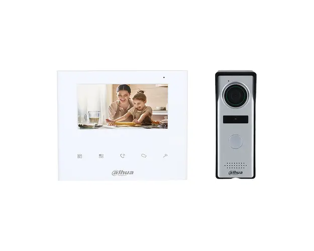 Kit videointerfon Dahua KTA04, 1.3 MP, 1 familie, auto IR, 4.3 inch, aparent