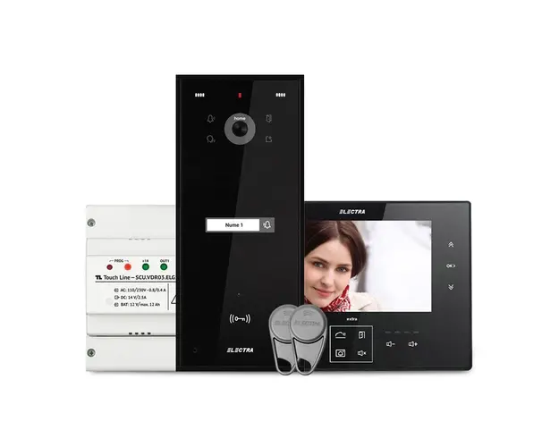 Kit videointerfon Electra Home EL-VINT-HOME-A-1-7, 1 familie, 7 inch, 800 TVL, aparent
