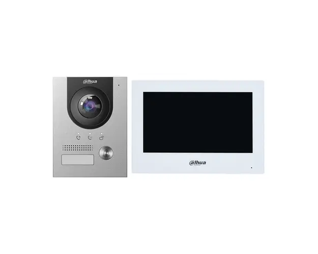 Kit videointerfon IP WiFi Dahua KTD02(F), 7 inch, 2 MP, IR, de la distanta, ingropat