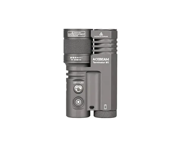 Lanterna profesionala cu cap dublu LEP/LED Acebeam Terminator M1, 2300 lumeni, 1600 m