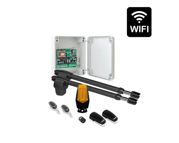 Kit automatizare poarta batanta cu modul WiFi MConnect Link Motorline LINCE400-230-MLINK, 250 Kg/canat, 3 m/canat, 180 W