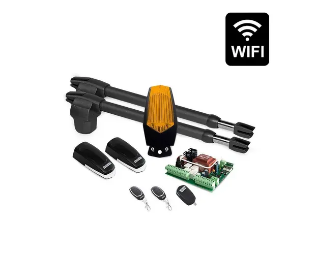 Kit automatizare poarta batanta cu modul WiFi MConnect Link Motorline LINCE600-230-MLINK, 250 Kg/canat, 4 m/canat, 180 W