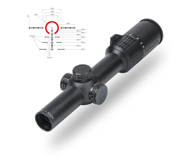 Luneta de arma pentru vanatoare Delta Hornet HD 1-6x24 D2BR SPF