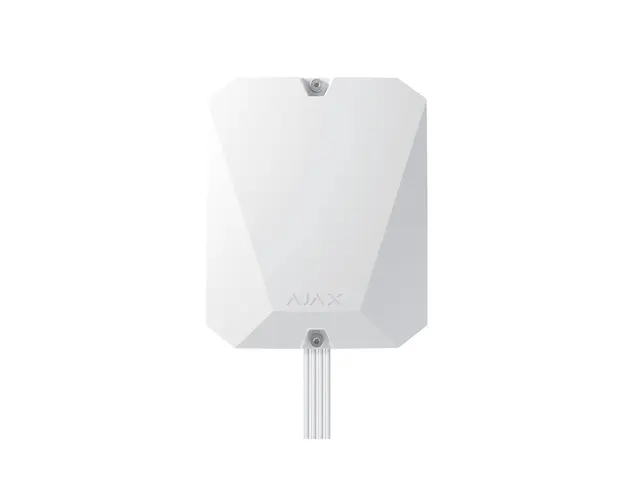 Modul de integrare cu 18 zone cablate Ajax Multitransmitter Fibra WH, control de pe telefon