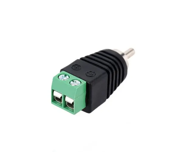 Mufa RCA verde cu prindere tip surub 