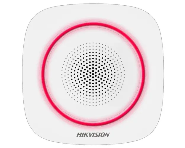 Sirena interior wireless Hikvision AX PRO DS-PS1-II-WE-R, 110dB, 868MHz, LED rosu