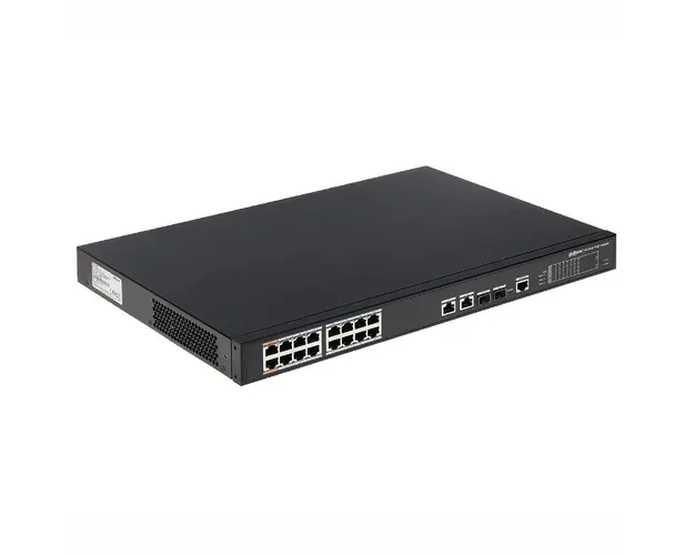 Switch cu 16+4 porturi PoE Dahua PFS4218-16ET-240-V3, 4000 MAC, 1000 Mbps, cu management