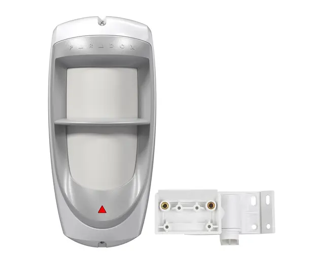 Detector de miscare wireless exterior dual PIR Paradox PMD85, 11 m, 90 grade, pet immunity, 433/868 MHz, RF 70 m, suport inclus