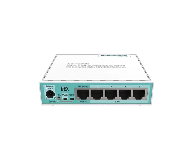 Router MikroTik hEX RB750GR3, 5 porturi, 10/100/1000Mbps, PoE pasiv