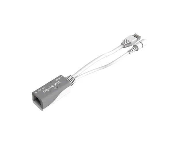 Injector Gigabit PoE MikroTik RBGPOE, 2A, MBTF 100.000 ore, conectori ecranati