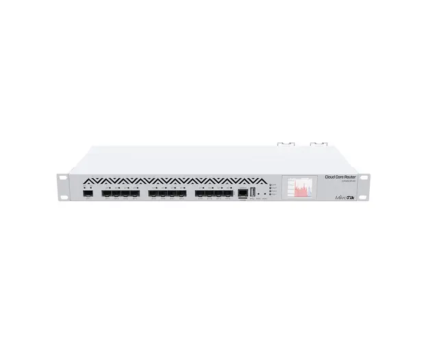 Router Gigabit cu fir MikroTik CCR1016-12S-1S+, 12 porturi Gigabit SFP, 1 port 10G SFP+, 1 port consola RJ45, 100-240V AC