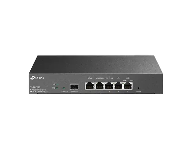 Router Gigabit Multi-WAN VPN SafeStream TP-Link TL-ER7206, 1 port WAN, 4 porturi LAN, 1 port SFP, 10/100/1000 Mbps