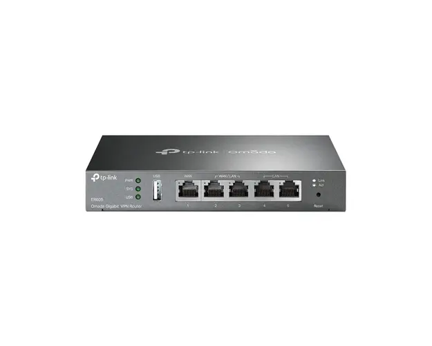 Router Gigabit TP-Link Omada ER605 V2, VPN, 10/100/1000Mbps, 3 porturi LAN, 2 porturi WAN , 940 Mbps