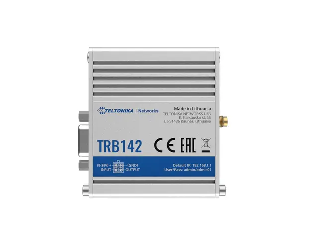 Gateway/controller industrial IP Teltonika TRB142, Cat1, GSM, LTE, Micro USB, SMS/apel, IoT