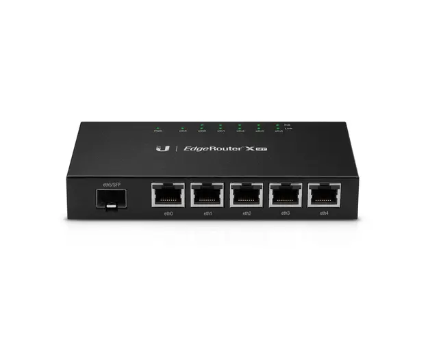 Router cu 5 porturi Gigabit Ubiquiti ER-X-SFP, 1 port SFP, PoE pasiv