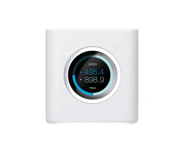 Router wireless Dual Band Gigabit Ubiquiti AmpliFi HD Mesh AFI-R, 1750 Mbps, 5 porturi, ecran tactil