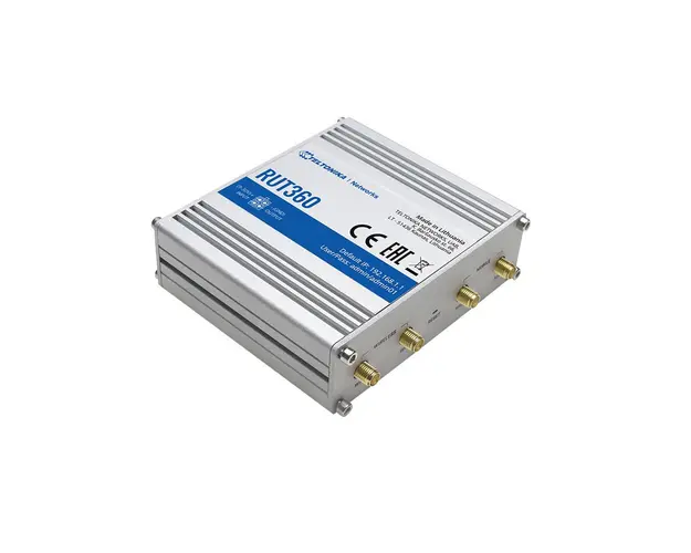Router industrial IP Teltonika RUT360, GSM, WiFi, 4G, Ethernet, 10/100 Mbps, IoT
