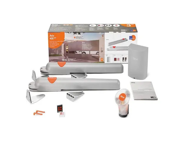 Kit automatizare poarta batanta Nice Home Aria400, 450 Kg, 4.5 m/canat, 24 V