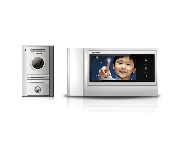 Set videointerfon Commax COLOR FAM, 1 familie, 7 inch, aparent