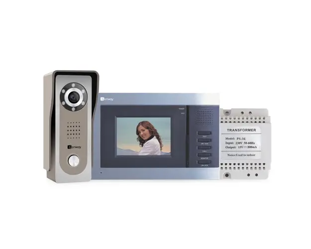 Set videointerfon Genway FS7V3, 3.5 inch, aparent, metal, vila