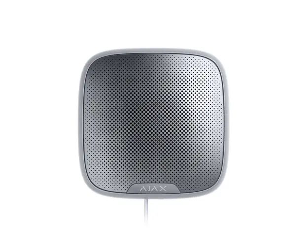 Sirena de exterior cu LED Ajax STREETSIREN FIBRA WH, 113 dB, 2000 m, IP54