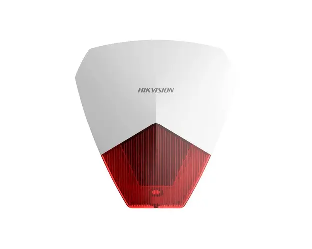 Sirena de interior/exterior cu flash Hikvision DS-PS1-R, 105 dB, IP54, LED rosu