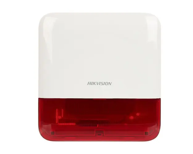 Sirena stroboscopica wireless de exterior Hikvision AX PRO DS-PS1-E-WE-R, 110 dB, 868 MHz, RF 1600 m