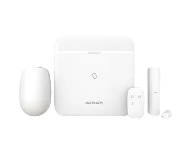 Sistem alarma antiefractie wireless Hikvision AX PRO DS-PWA96-KIT-WE, LAN, Wi-Fi, GSM 3/4G, 32 partitii, 96 zone/iesiri, 48 utilizatori, 868 MHz