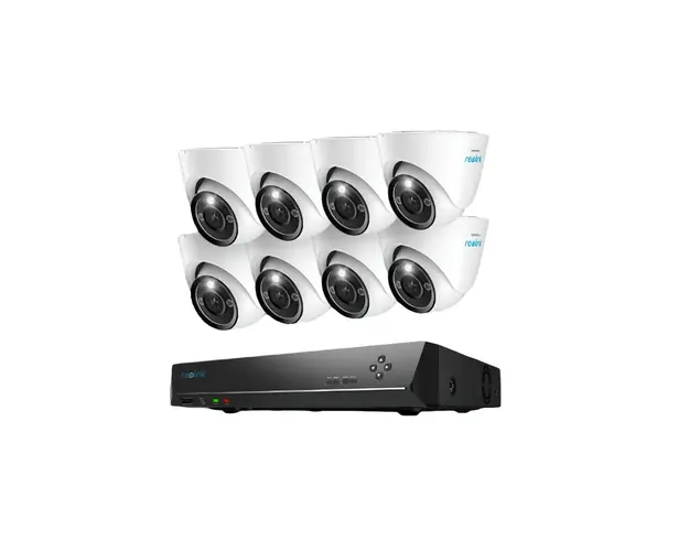 Sistem supraveghere IP exterior Reolink RLK16-1200D8-A, 8 camere, 12 MP, IR 30 m, 2.8 mm, microfon, HDD 4 TB
