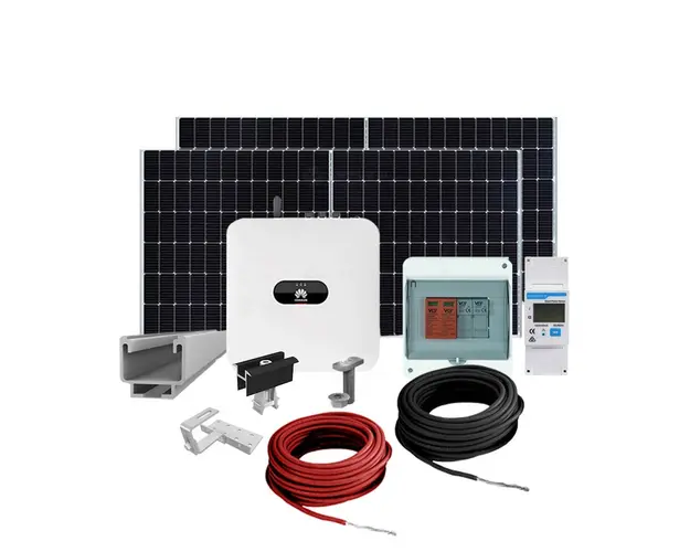 Sistem fotovoltaic complet 3 kW, invertor monofazat Hibrid si 7 panouri Canadian Solar, 120 celule, 460 W, montare pe acoperis din tigla