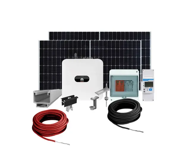 Sistem fotovoltaic complet 3 kW, invertor monofazat Hibrid si 7 panouri Canadian Solar, 120 celule, 460 W, pe structura de metal