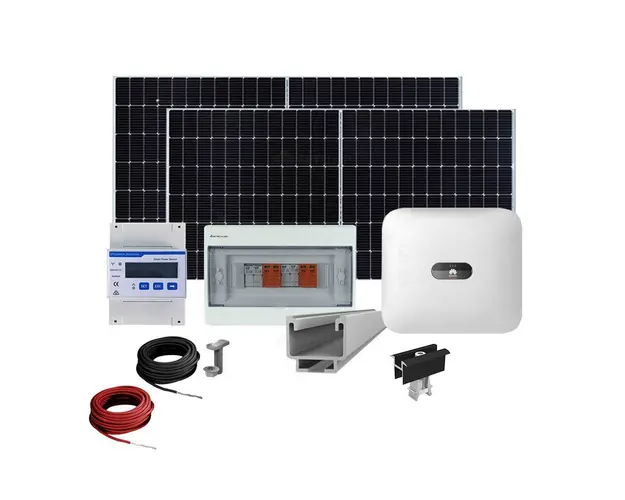 Sistem Fotovoltaic complet cu montaj si dosar prosumator inclus 8 kWp, invertor trifazat hibrid Huawei si 18 panouri Canadian Solar, montaj pe acoperis inclinat