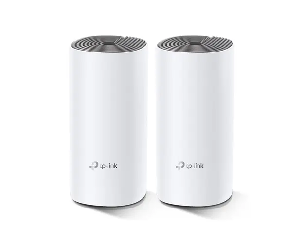 Sistem Mesh Dual Band TP-Link DECO E4 (2-PACK), 2 porturi, 2.4/5.0 GHz, 260 m, 300/867 Mbps