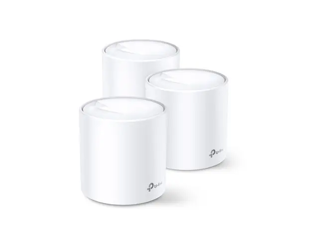 Sistem Mesh Gigabit Dual Band TP-Link DECO X20 (3-PACK), 2 porturi, 2.4/5.0 GHz, 538 m, 1775 Mbps