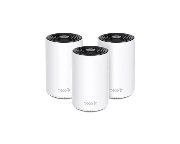 Sistem Mesh Gigabit Dual Band TP-Link DECO XE75(3-PACK), 3 porturi, 2.4/5.0 GHz/6GHz, 5400 Mbps, 670 m, Wi-Fi 6E