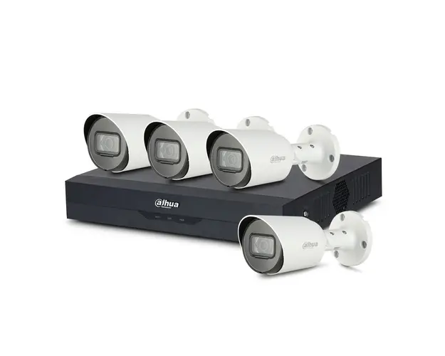 Sistem supraveghere exterior basic Dahua DH-B4EXT30M-2MP, 4 camere, 2 MP, IR 30 m, PoS, IoT