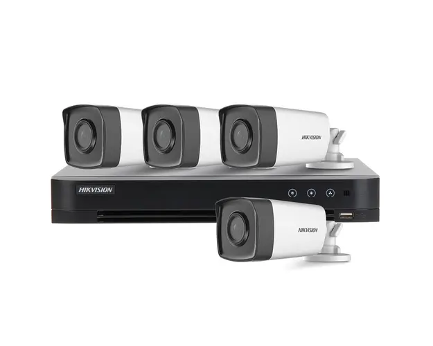 Sistem supraveghere exterior basic Hikvision Turbo HD HK-4EXT80M-2MP, 4 camere, 2 MP, IR 80 m, 3.6 mm