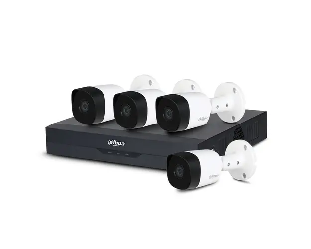 Sistem supraveghere exterior Dahua DH-B4EXT20M-2MP, 4 camere, 2 MP, IR 20 m, PoS, IoT