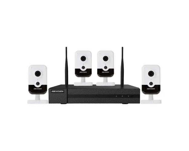 Sistem supraveghere interior IP WiFi Hikvision HW-4C4MP-10M, 4 camere, 4 MP, IR 10 m, 2.8 mm, microfon, PoE