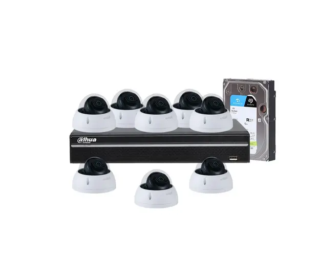 Sistem supraveghere IP exterior Dahua DH-IP-B8INT30M-2MP, 8 camere, 2 MP, IR 30 m, 2.8 mm, slot card, PoE