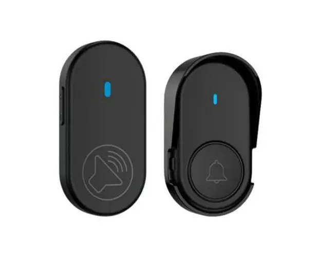 Sonerie wireless cu 1 post interior TopVista F501, 95dB, 280 m, instalare usoara, neagra
