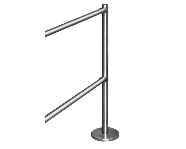 Stalp de capat pentru suport balustrade K-VO, inox, aparent