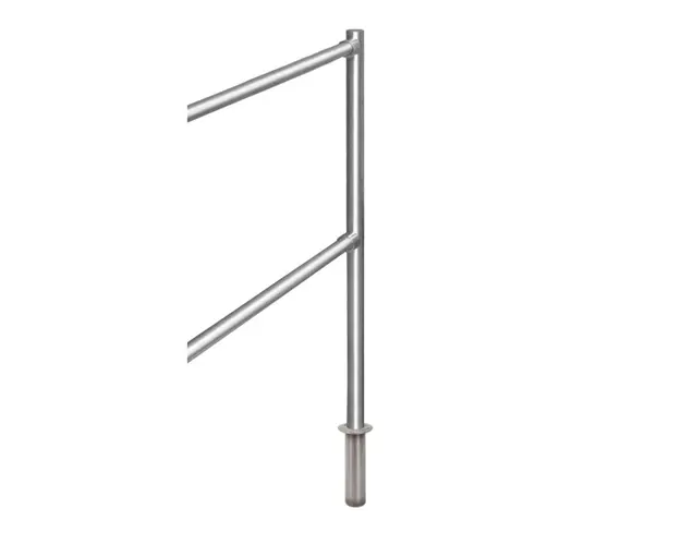 Stalp intermediar de capat pentru suport balustrada K-KIVO, inox, ingropat