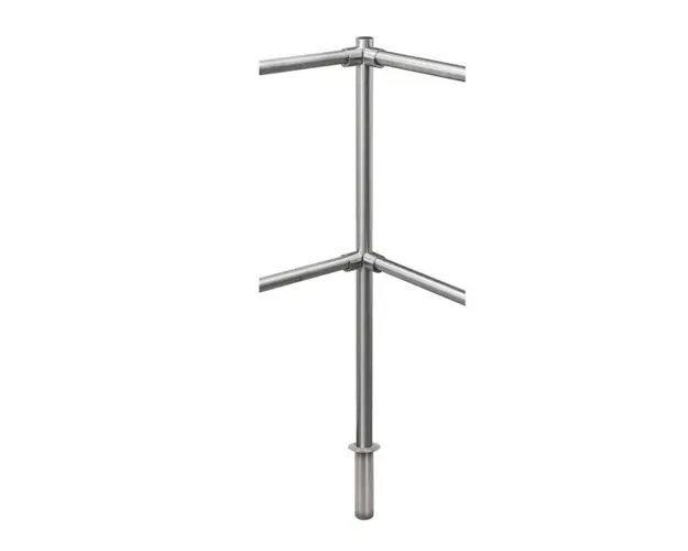 Stalp intermediar de colt pentru suport balustrada K-KISO, inox, ingropat