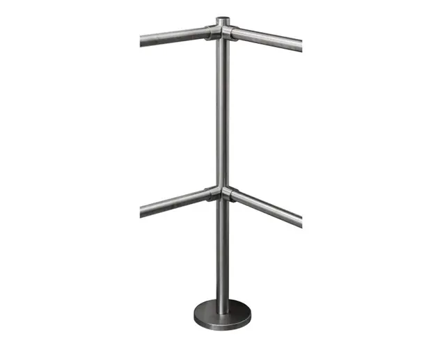 Stalp intermediar de cot pentru suport balustrade K-SO, inox, aparent