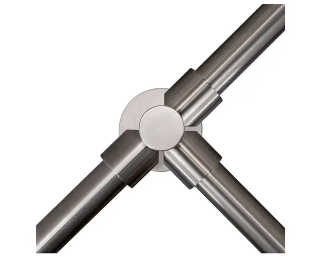 Stalp intermediar in forma de T pentru suport balustrade K-TO, inox, aparent